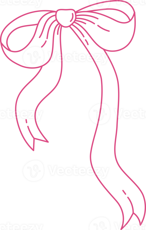 Outline Bow. Whimsy Romantic Girly Vibe png