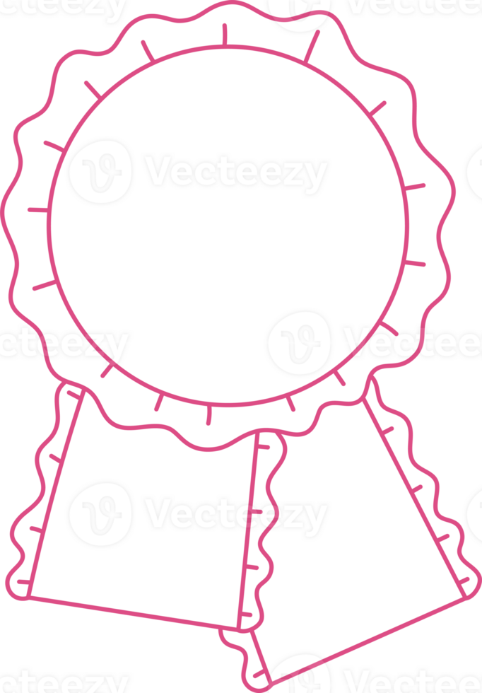Outline Vintage Coquette Ribbon Emblem. Whimsy Girly Vibe png