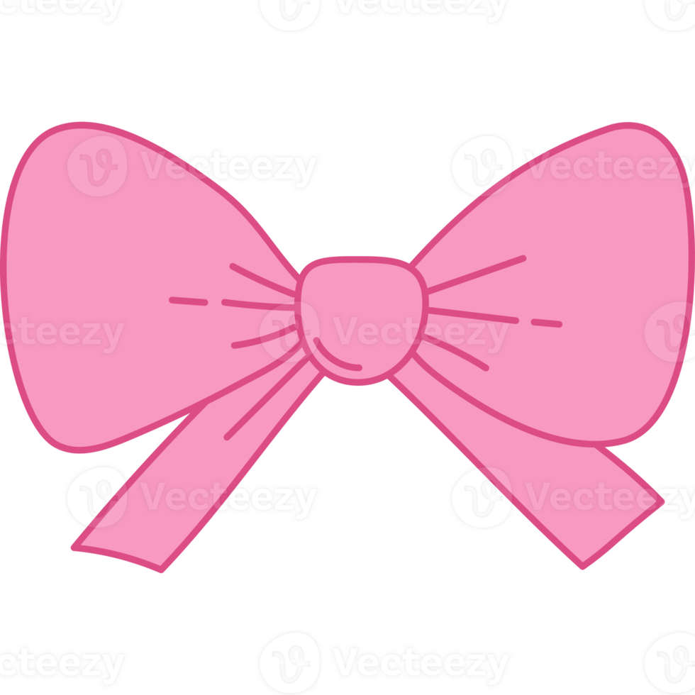 Pink Ribbon Bow. Romantic Girly Vibe png