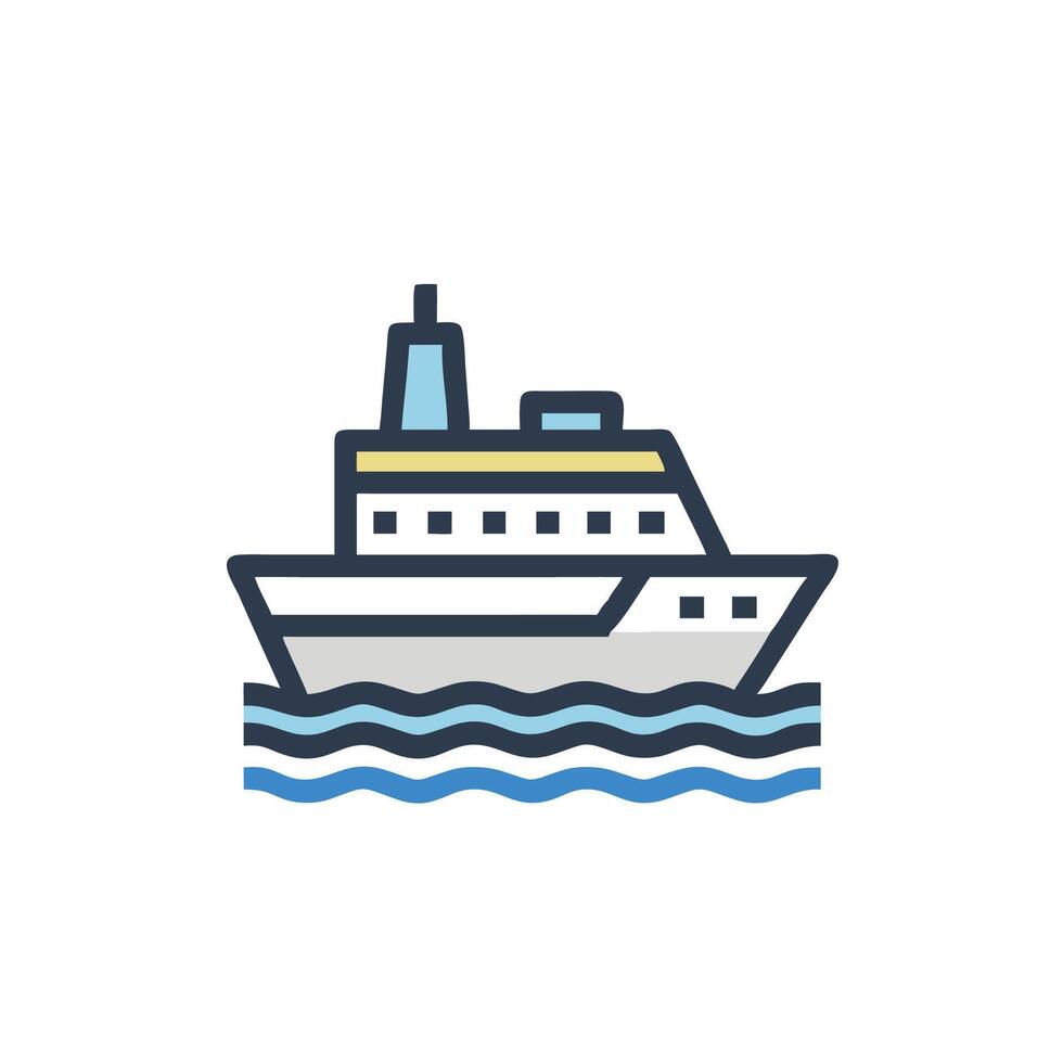 A ship icon on a white background vector