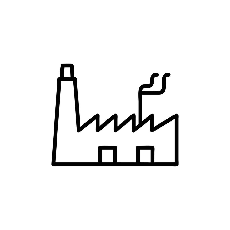 A factory with smoke coming out of the chimney vector