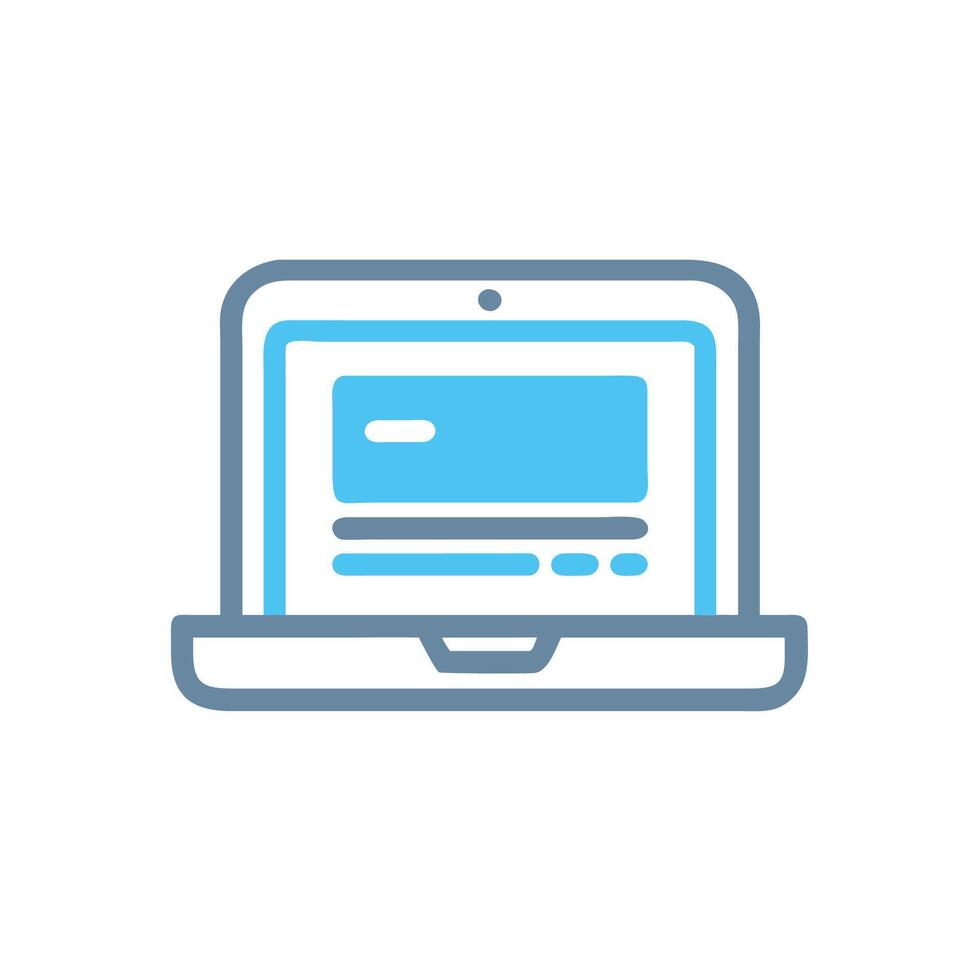 a laptop computer on a white background vector