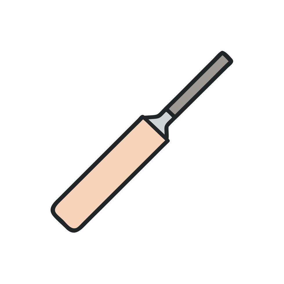 a cricket bat on a white background vector