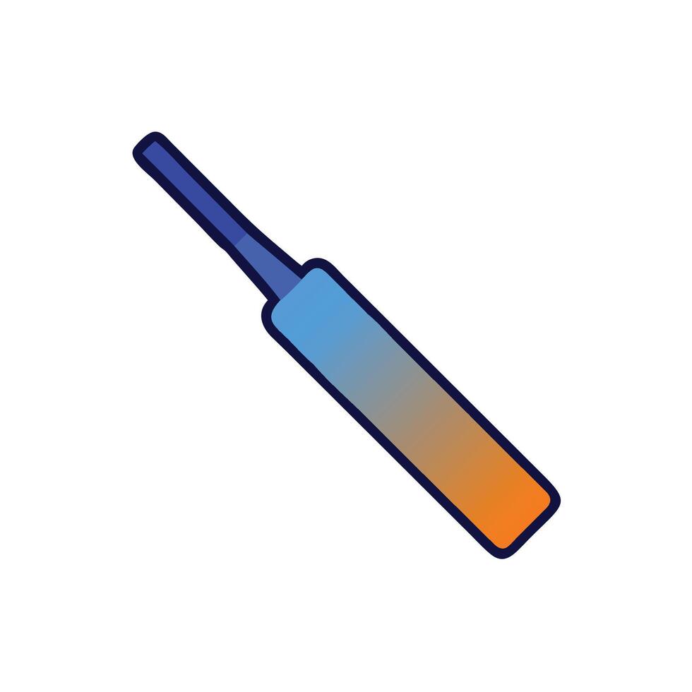 a cricket bat icon on a white background vector