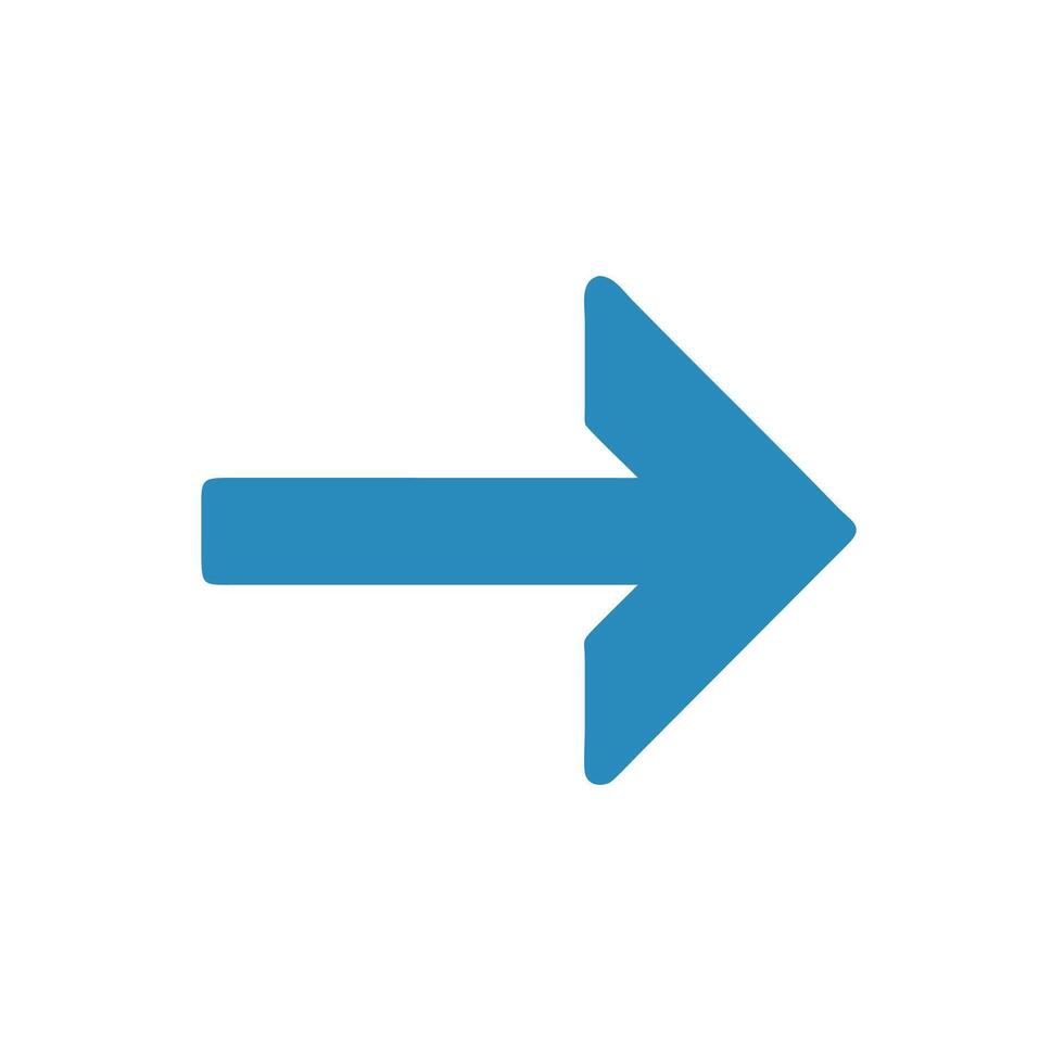 a blue arrow pointing in the direction of an arrow vector