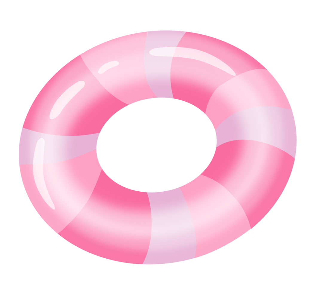 Cute pink swimming ring png
