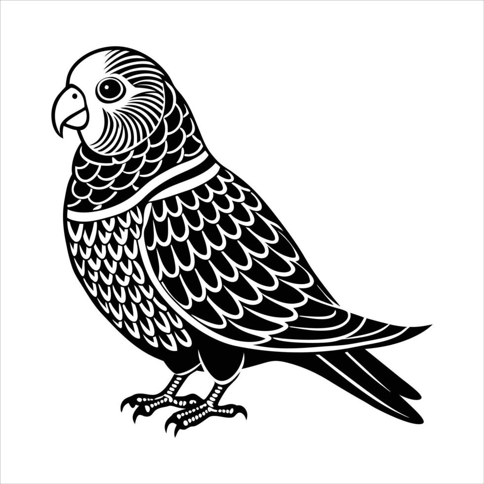 Parakeet Bird Silhouette vector