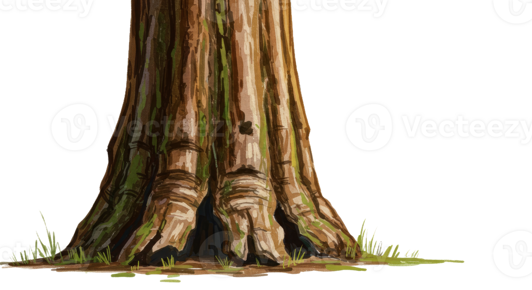 A drawing of a tree with a trunk png