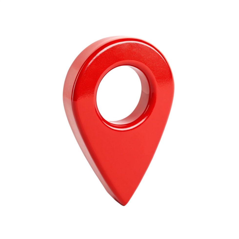 3D Red Location Pin Marker GPS Navigation App Icon Design png