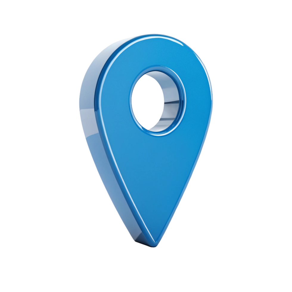 3D Glossy Blue Location Pin Icon Navigation, Map Pointer, GPS Marker png