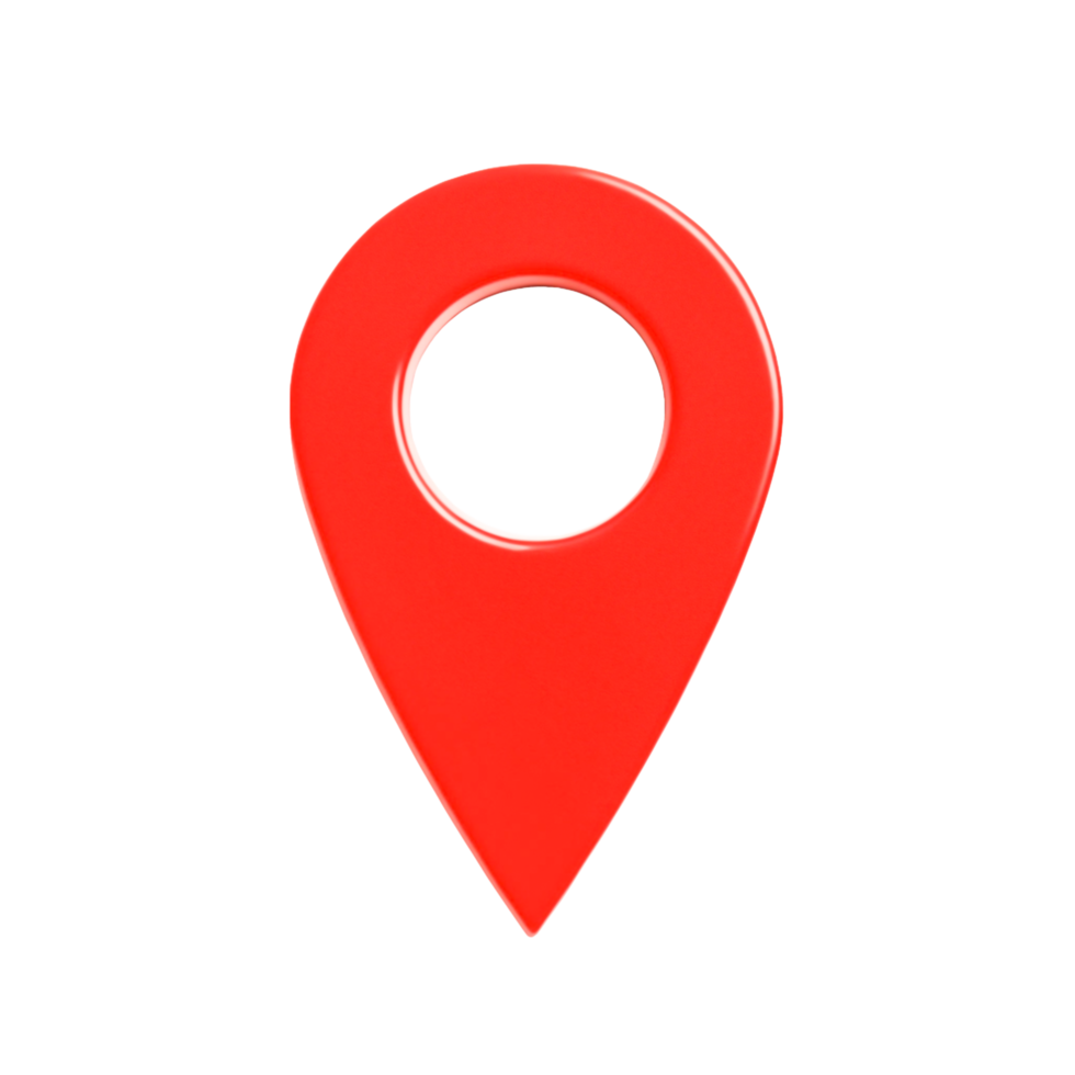 3D Red Location Pin Icon Navigation Marker for Maps and GPS png