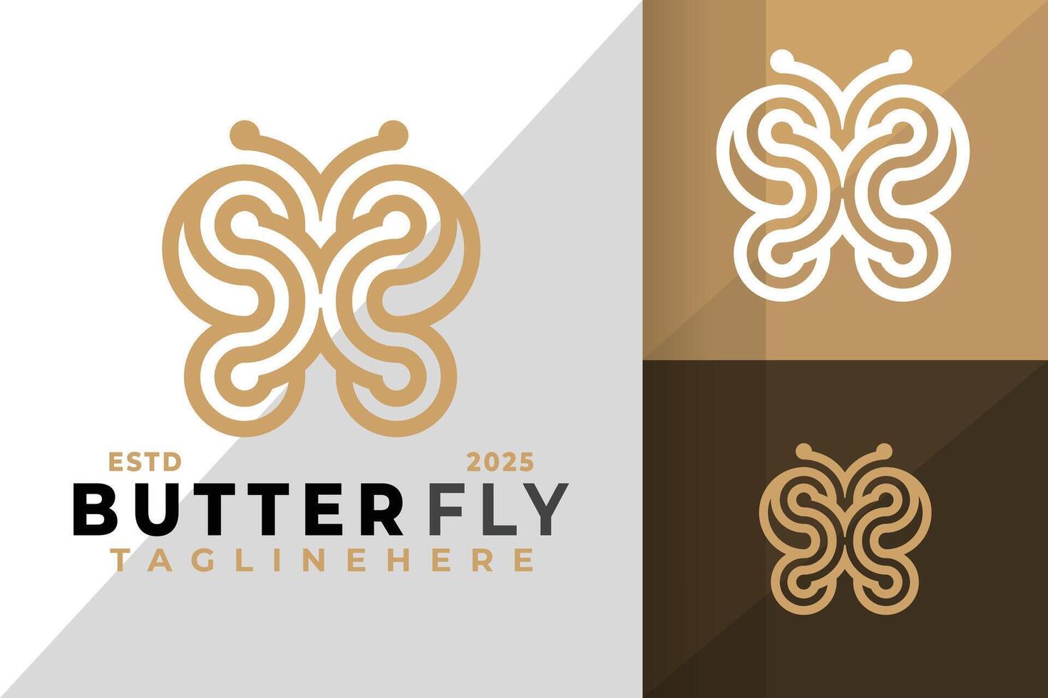Letter H Butterfly Linear Logo Icon Design Illustration vector