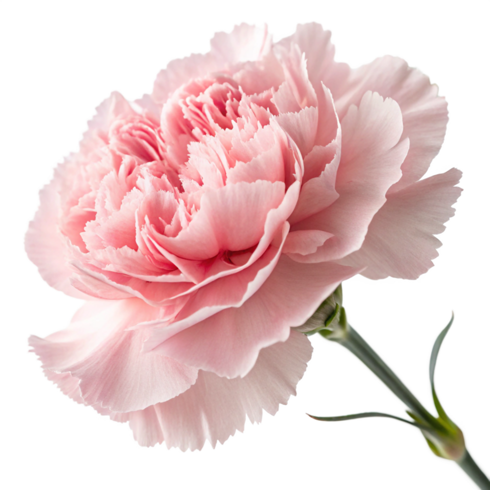 Delicate Pink Carnation Flower Blossom Close-up Macro Photography png