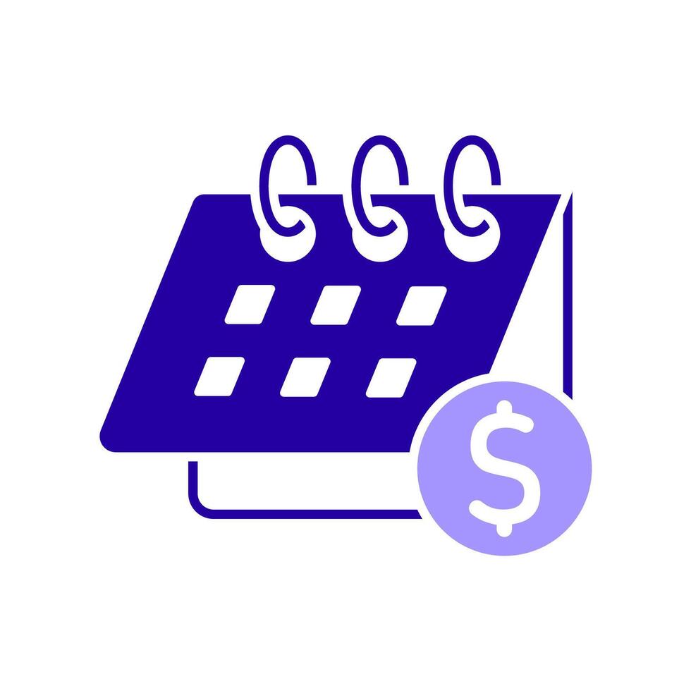 Icon a fiscal year, isolated against a clean background. vector