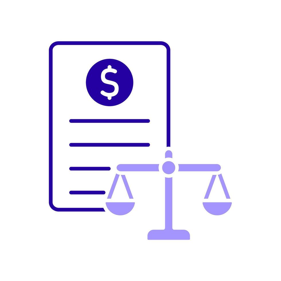 Icon a balance sheet, isolated against a clean background. vector