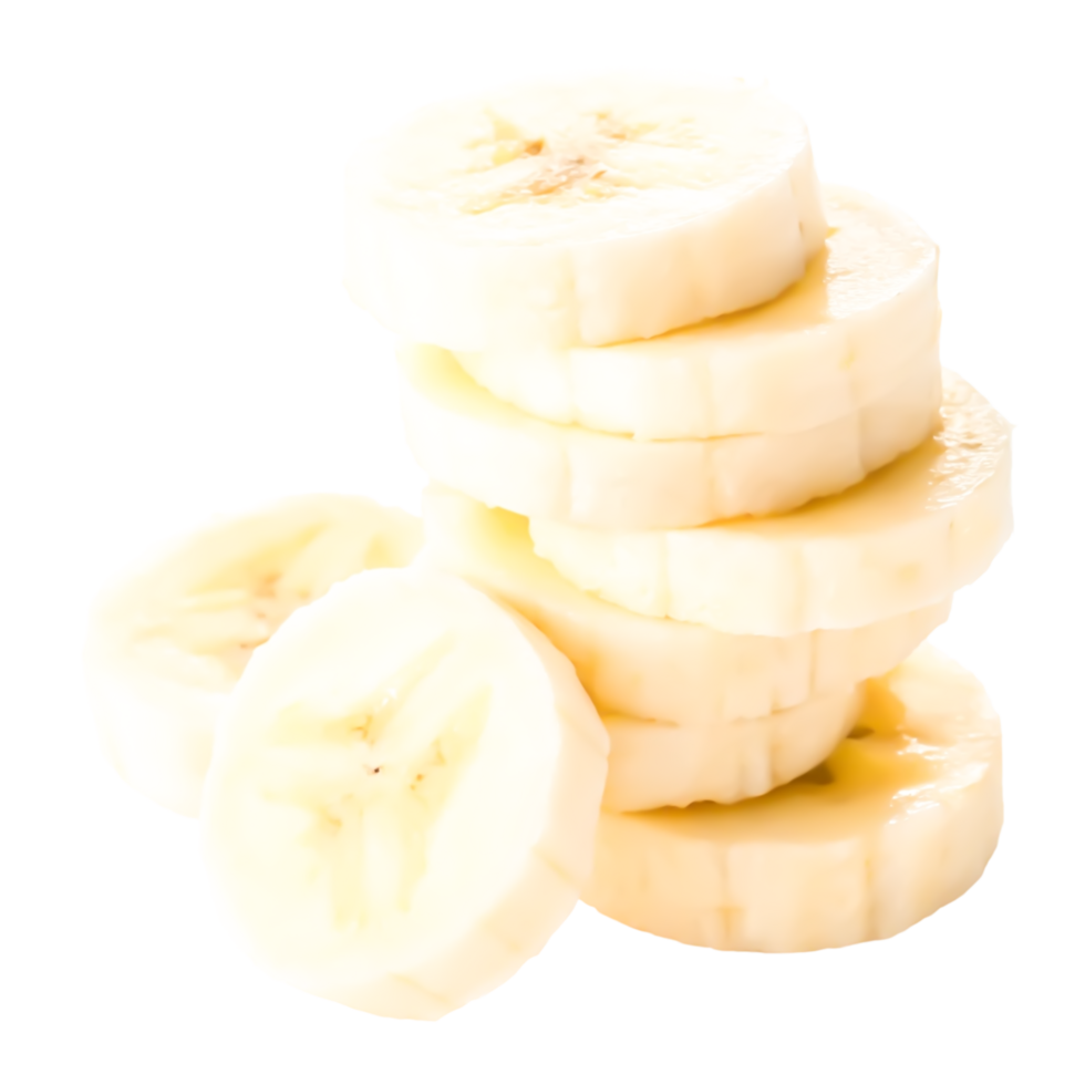 Delicious Stack of Sliced Bananas Fresh Fruit, Healthy Snack, Food Photography png