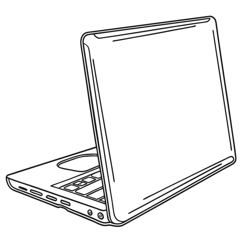 illustration of laptop on a white background design. vector