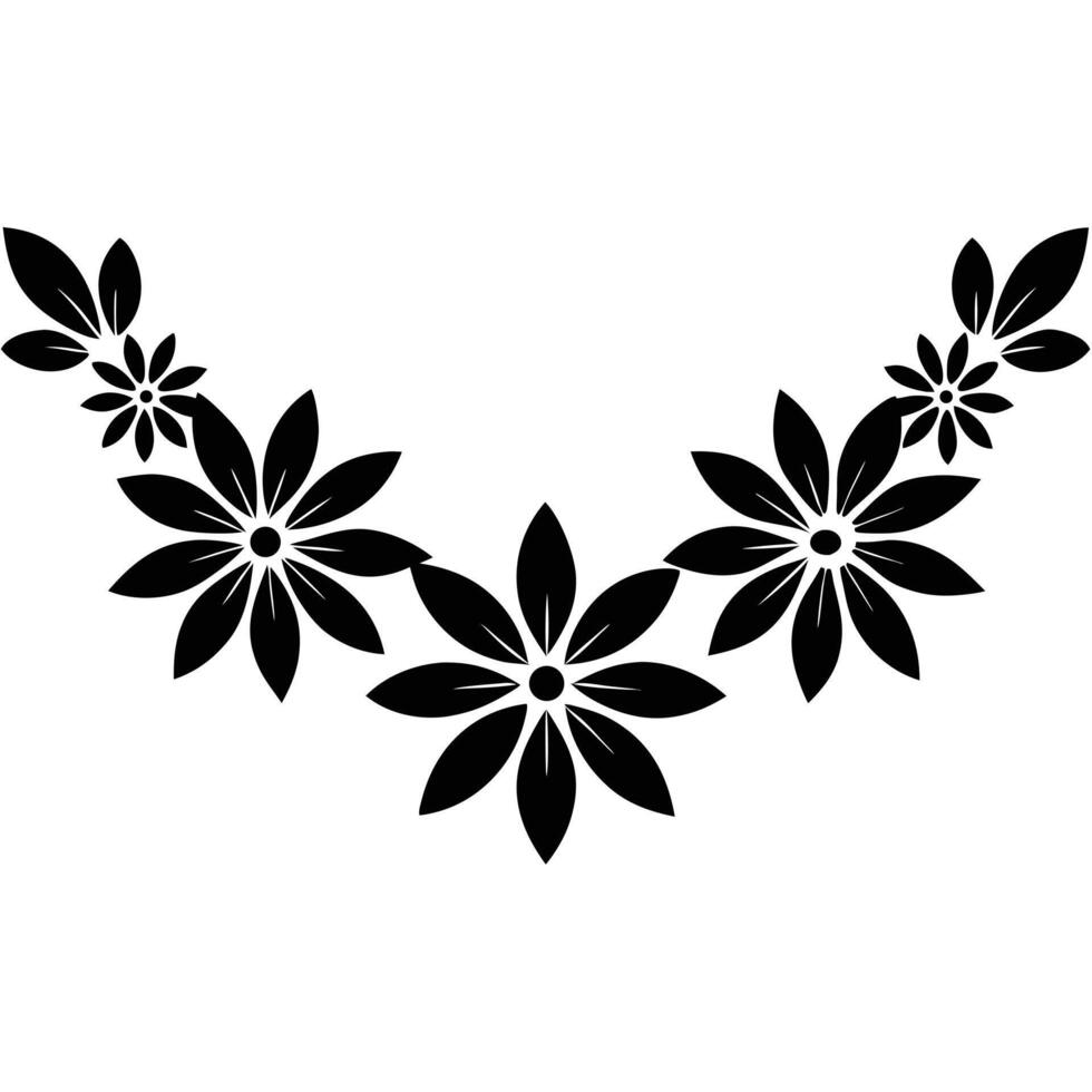 decorative floral ornament design coloring book illustration. vector