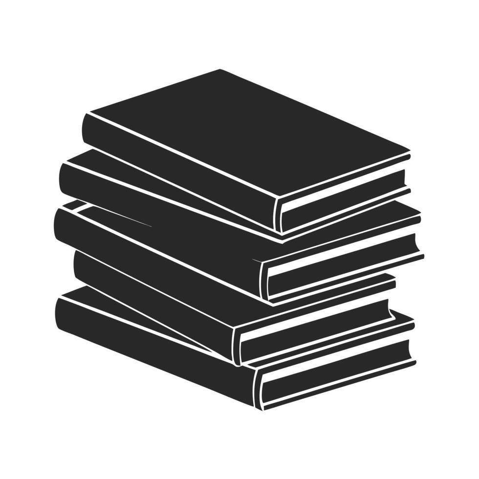 books stack icon. outline illustration of stack icon for web vector