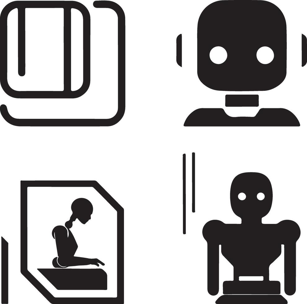Set of icon of business and office people vector