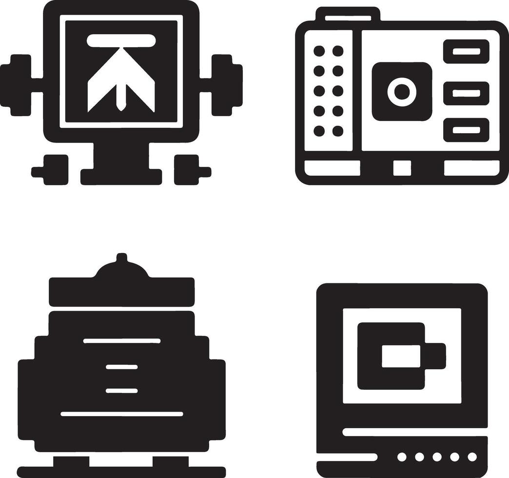 Illustration of Pixelated Technology Icon vector