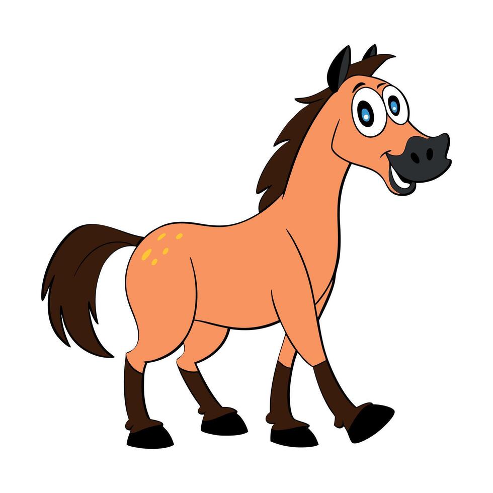 Horse cartoon art vector