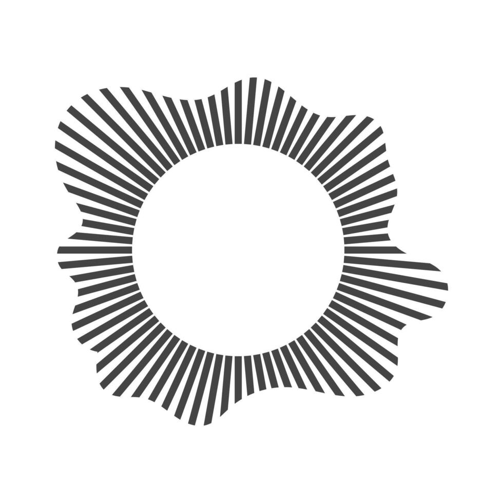 Circular sound wave, Audio equalizer round wave, Linear rays illustration of isolates on white vector