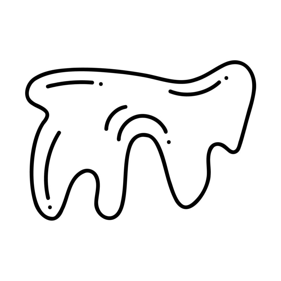 Cheese flows. Hand drawn black outline clipart for your projects. vector