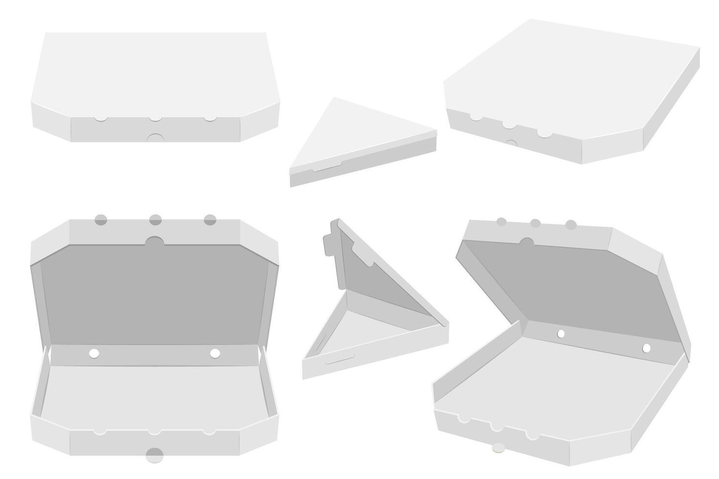 cardboard pizza box cartoon icon object illustration isolated on white background vector