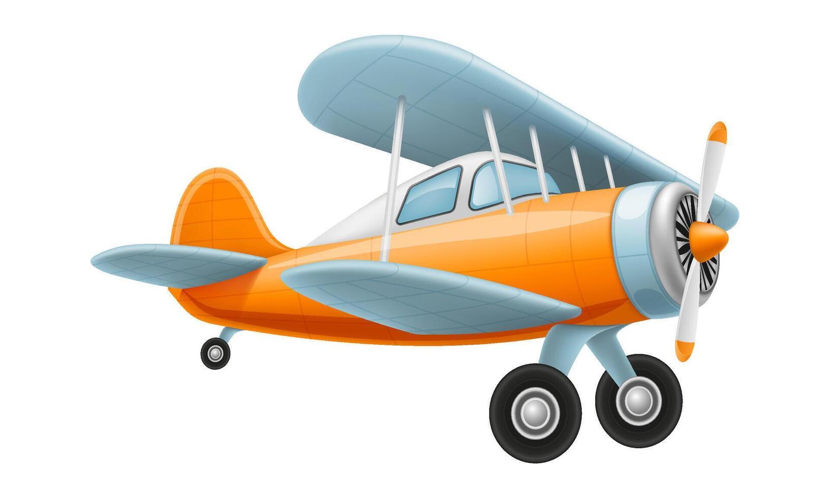 aircraft vintage airplane old plane illustration illustration isolated on white background vector