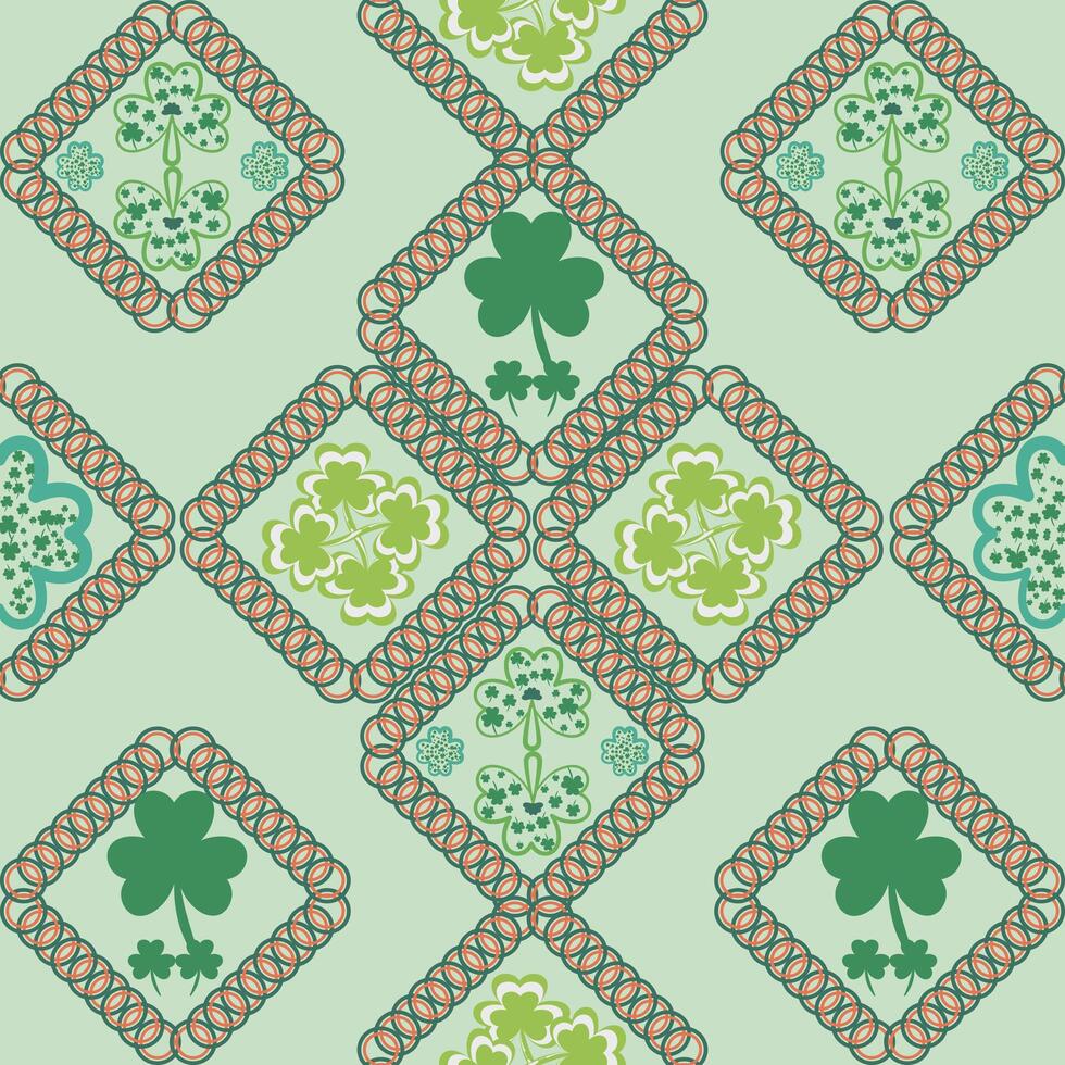 Green clover leaf with three and four petals on transparent background. Realistic set of lucky Irish symbol shamrock. Trefoil and quatrefoil single and in bundle for St Patrick design vector