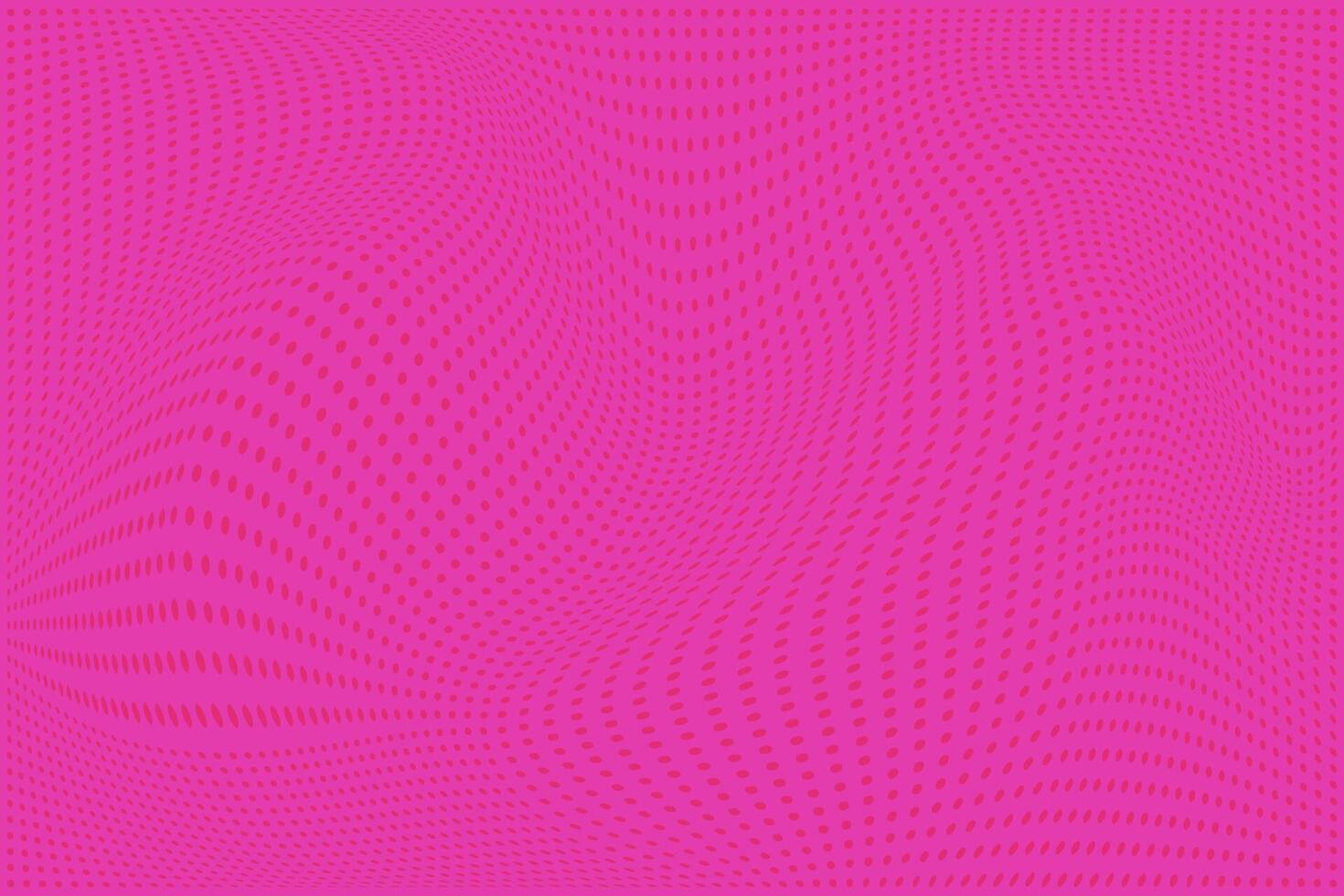 Pink background with dotted pattern. Pop art halftone abstract or design. Bright modern banner with simple wavy points grid. vector