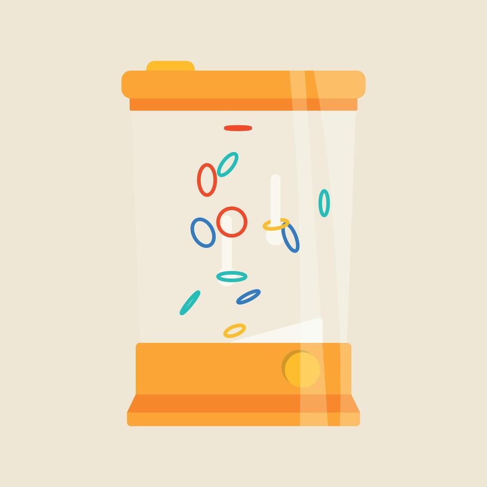Water Ring Toss Game. Illustration for Educational Materials, Toy Store Promotional, Posters, etc. vector