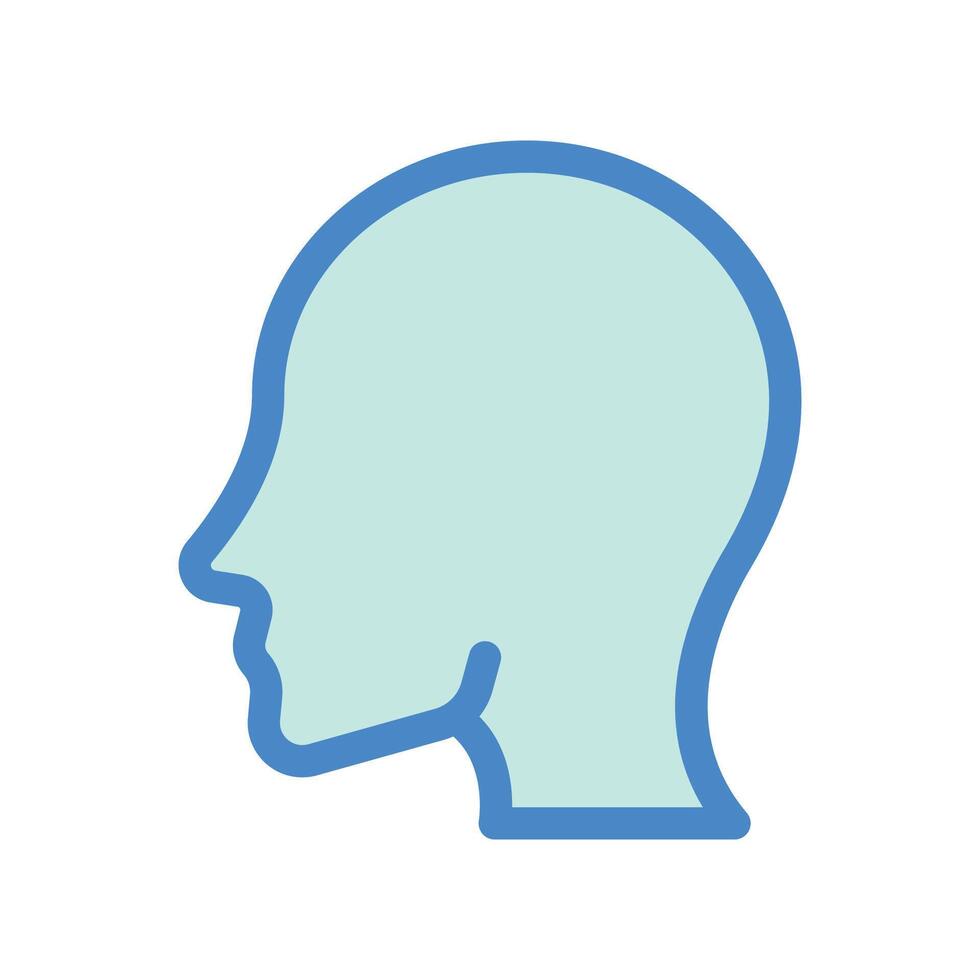 A simple drawing highlighting the subject human head vector
