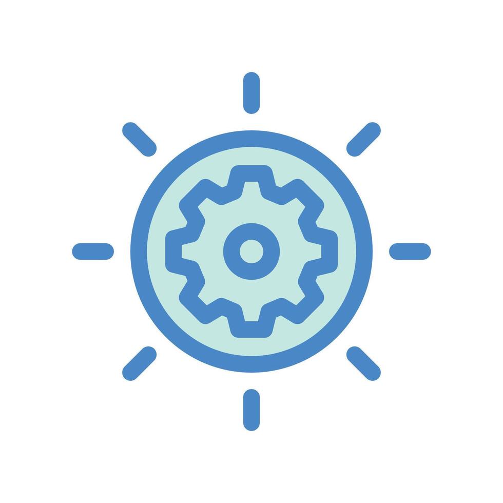 A simple drawing highlighting the subject sun, setting vector