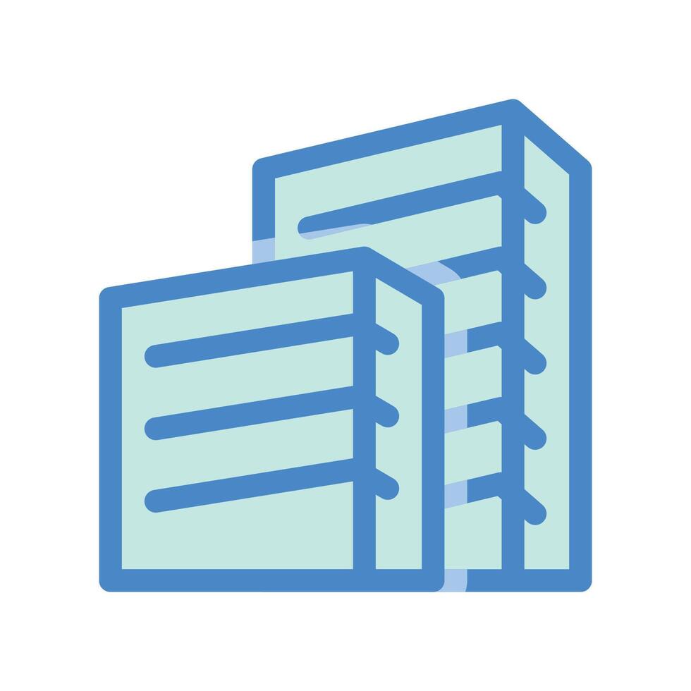 A simple drawing highlighting the subject apartment building vector