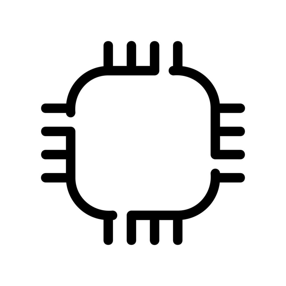 A minimal symbol representing a subject CPU, Central Processing Unit vector