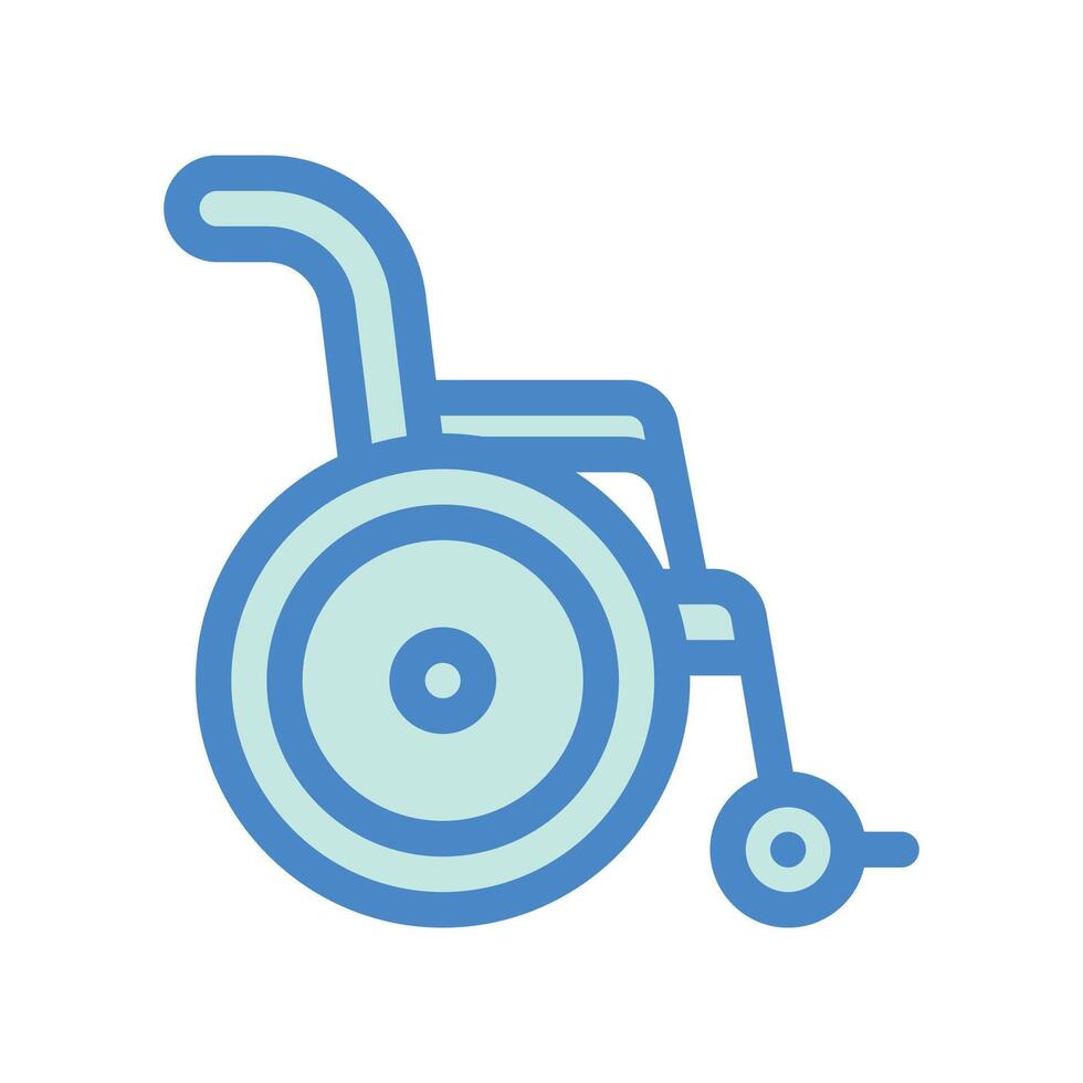 A simple drawing highlighting the subject wheelchair vector