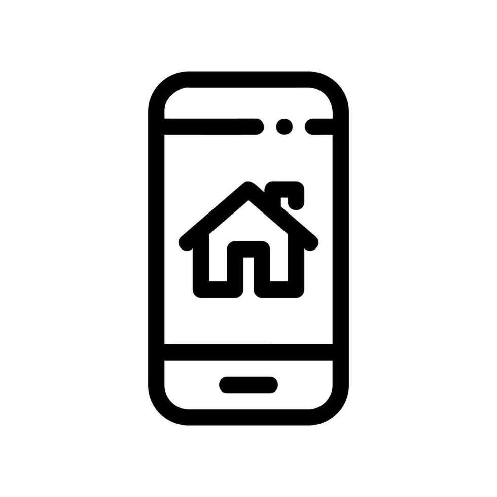 A minimal symbol representing a subject smartphone, Home Automation Update vector