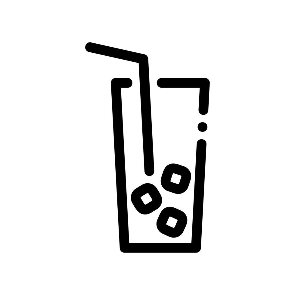 A clean pictogram focused on a topic chilled drink vector