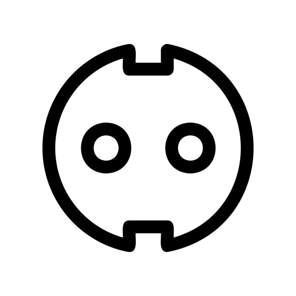 A minimal symbol representing a subject Electrical Socket vector