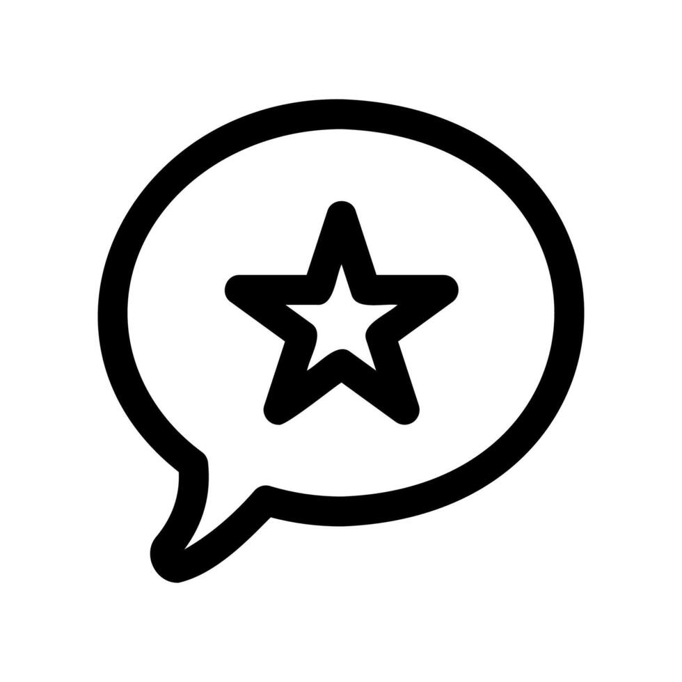 A clean pictogram focused on a topic Review chat vector