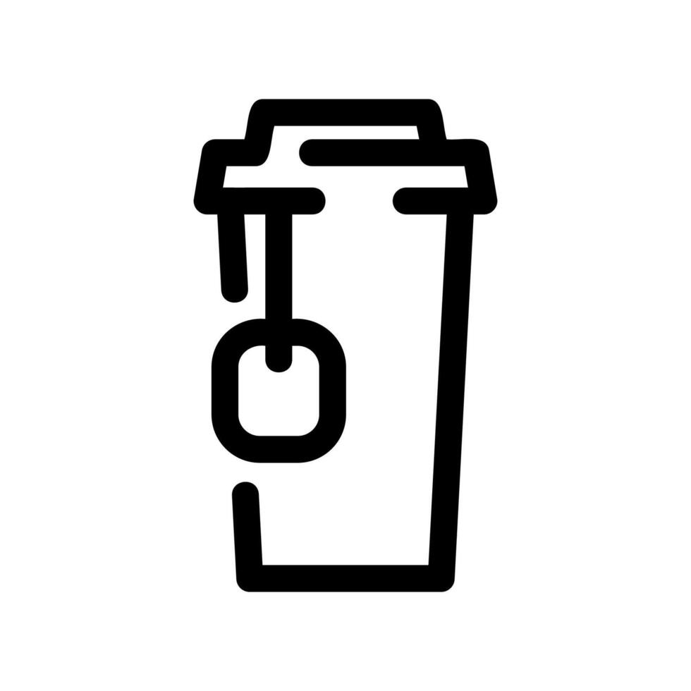 A clean pictogram focused on a topic Tea to go vector