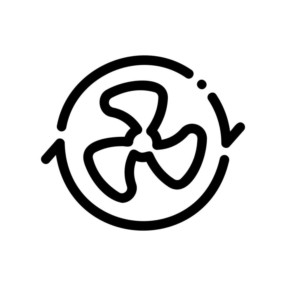 A clean pictogram focused on a topic fan vector