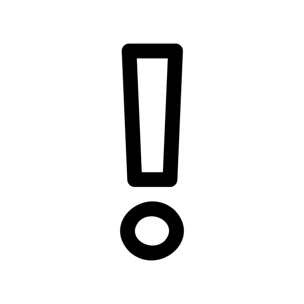 A minimal symbol representing a subject exclamation point vector