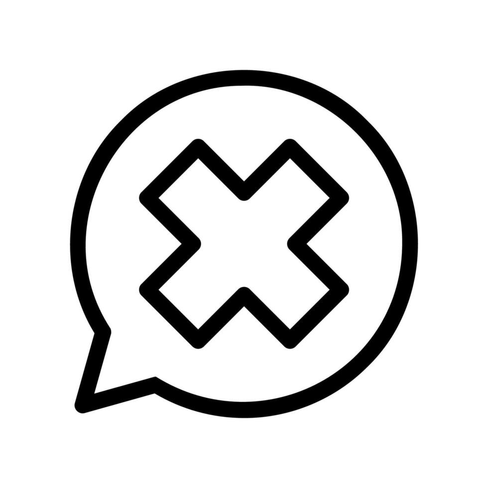 An essential design element showcasing the subject chat, Struck through vector