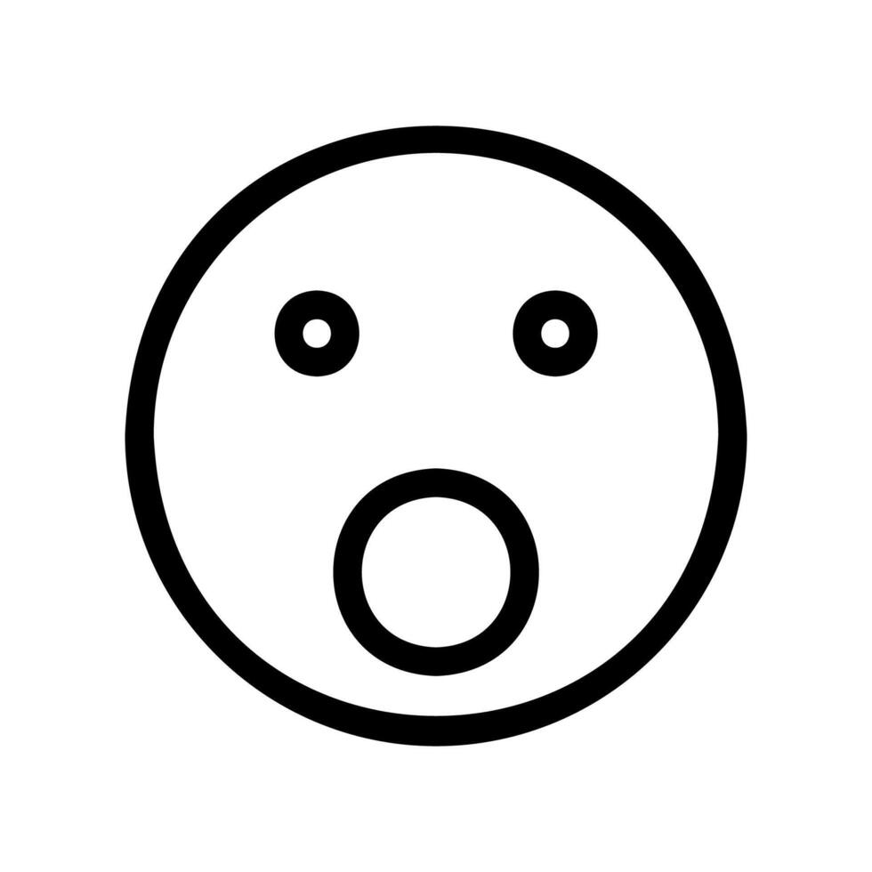 An essential design element showcasing the subject Face with open mouth emoji vector