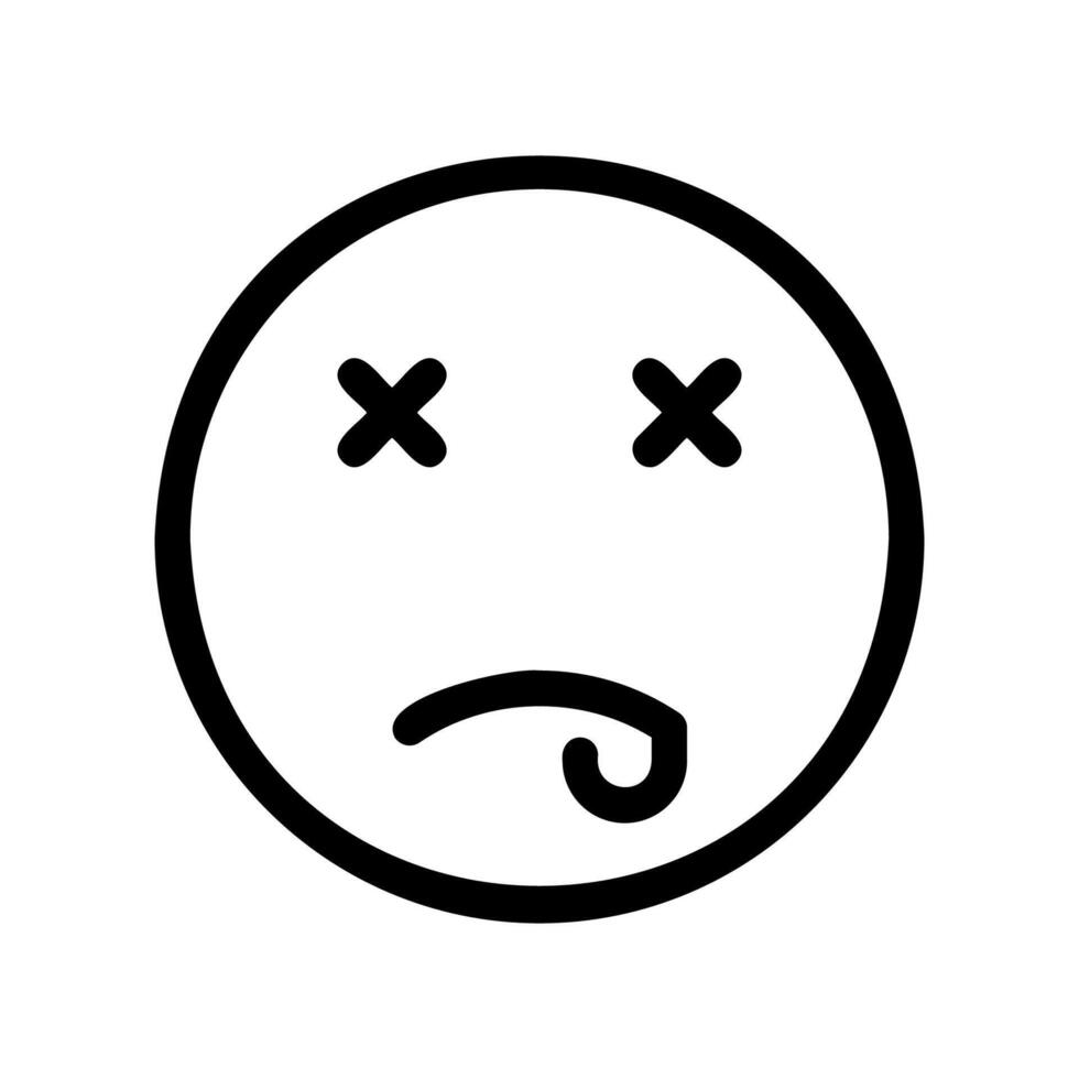 An essential design element showcasing the subject smiley, Fainted vector