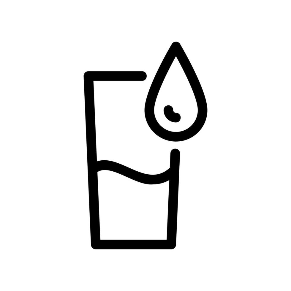 An essential design element showcasing the subject Cold glass of clean water vector