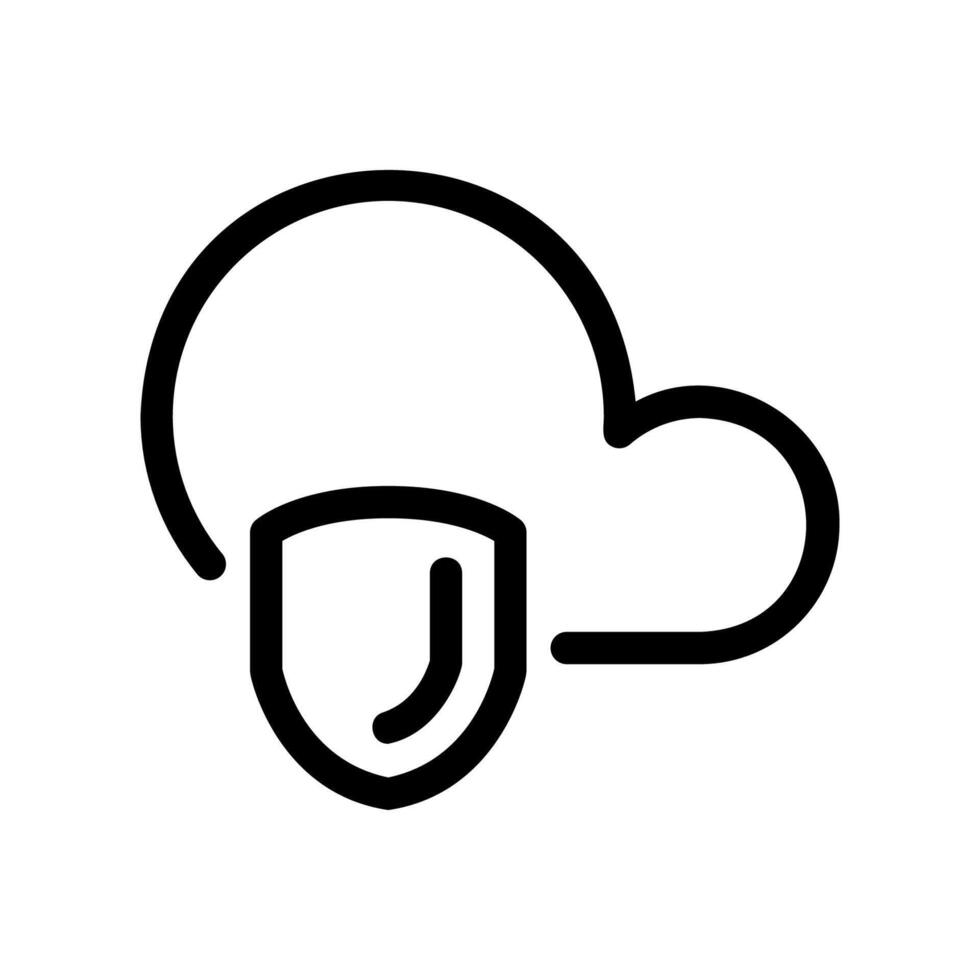 A clear graphic sign related to the theme Cloud protection vector